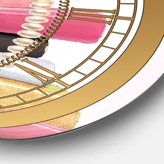 Designart 'Paris Glamourous Gold Style Iii Glam Wall Clock